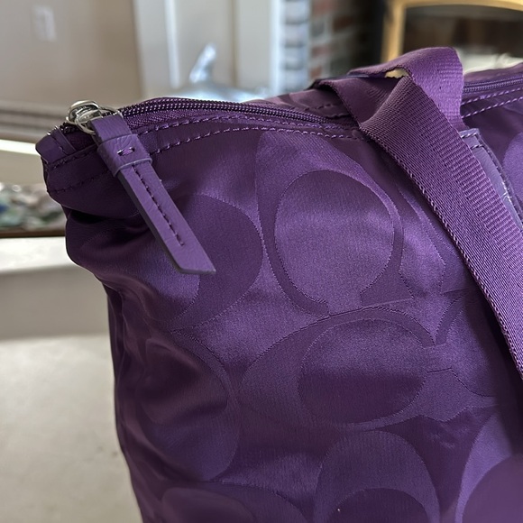The Coach Getaway Signature Nylon Packable Weekender Tote - Amethyst - Picture 10 of 16